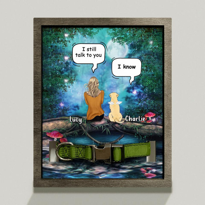 Personalized Memorial Pet Loss Frame - Up to 5 Dogs/Cats - Memorial Gift For Dog/Cat Lovers - I Still Talk To You