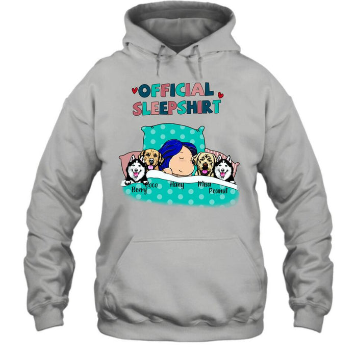Personalized Dog Shirt - Up to 4 Dogs - Dog Official Sleepshirt