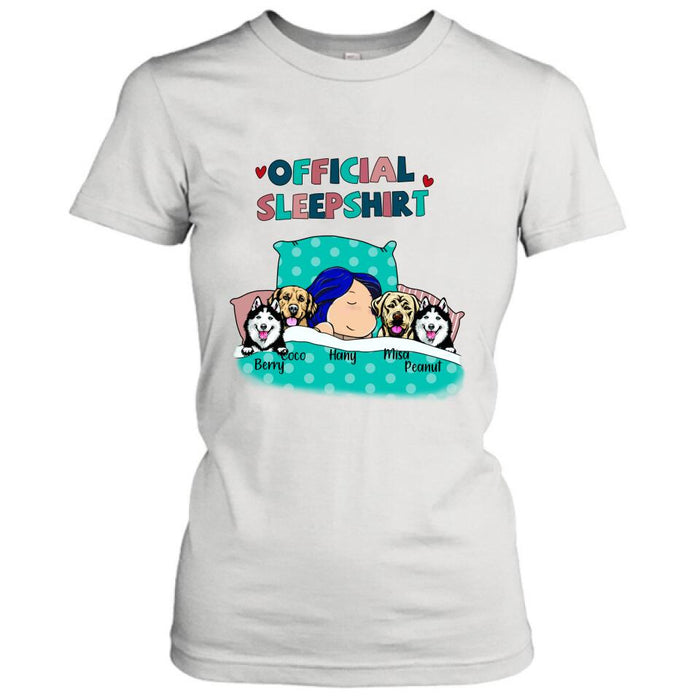 Personalized Dog Shirt - Up to 4 Dogs - Dog Official Sleepshirt