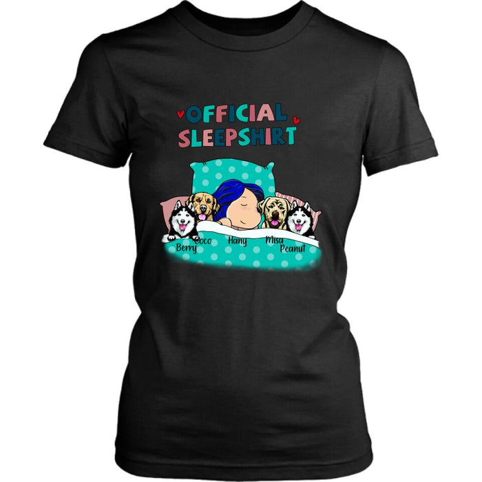 Personalized Dog Shirt - Up to 4 Dogs - Dog Official Sleepshirt