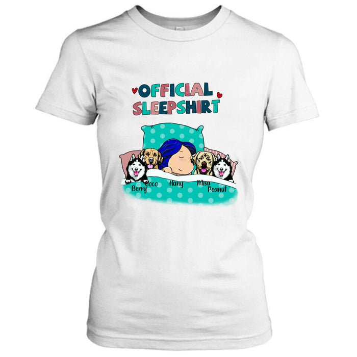 Personalized Dog Shirt - Up to 4 Dogs - Dog Official Sleepshirt