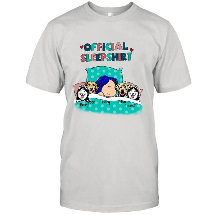 Personalized Dog Shirt - Up to 4 Dogs - Dog Official Sleepshirt