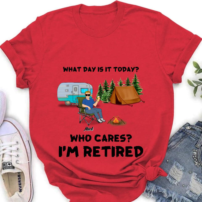 Personalized Camping Shirt/Pullover Hoodie - Gift Idea For Camping Lover/Retired Gift - Man/Woman/Couple - What Day Is Today?