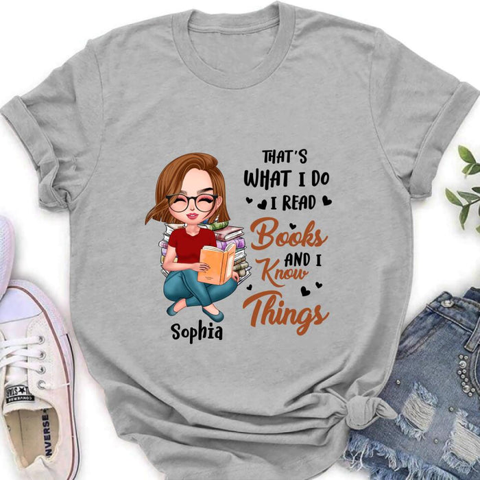 Personalized Just A Girl Who Loves Books Shirt/Pullover Hoodie - Gift Idea For Books Lover