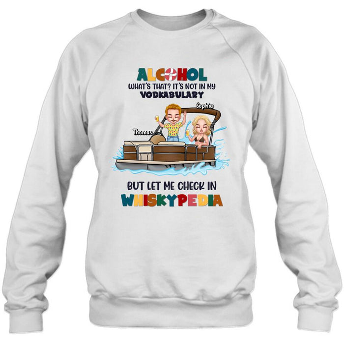 Personalized Pontoon Friends Shirt/Hoodie - Up to 4 People - Gift Idea For Friends - Alcohol What's That?