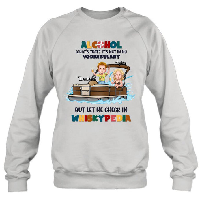 Personalized Pontoon Friends Shirt/Hoodie - Up to 4 People - Gift Idea For Friends - Alcohol What's That?