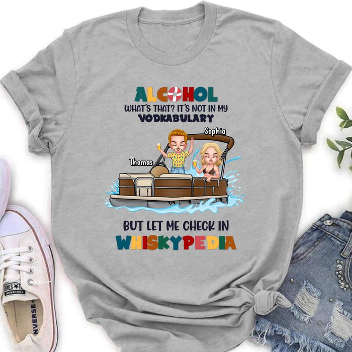 Personalized Pontoon Friends Shirt/Hoodie - Up to 4 People - Gift Idea For Friends - Alcohol What's That?