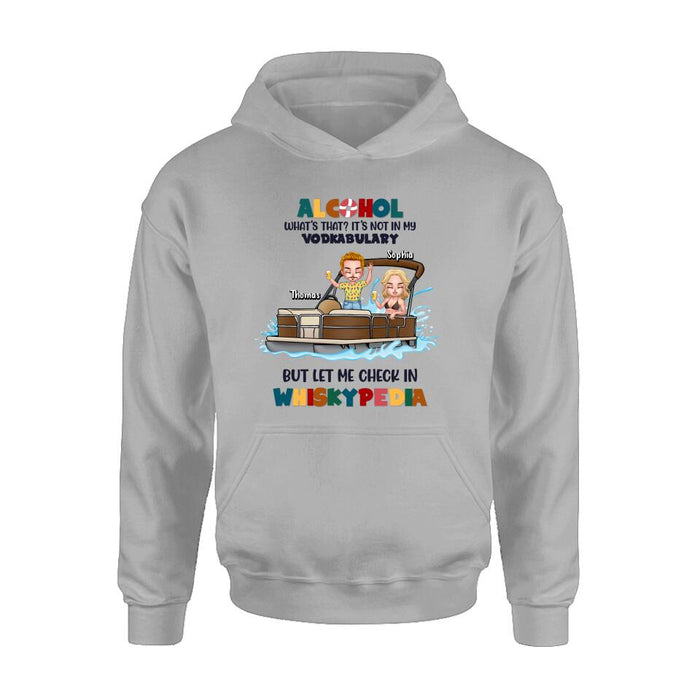 Personalized Pontoon Friends Shirt/Hoodie - Up to 4 People - Gift Idea For Friends - Alcohol What's That?