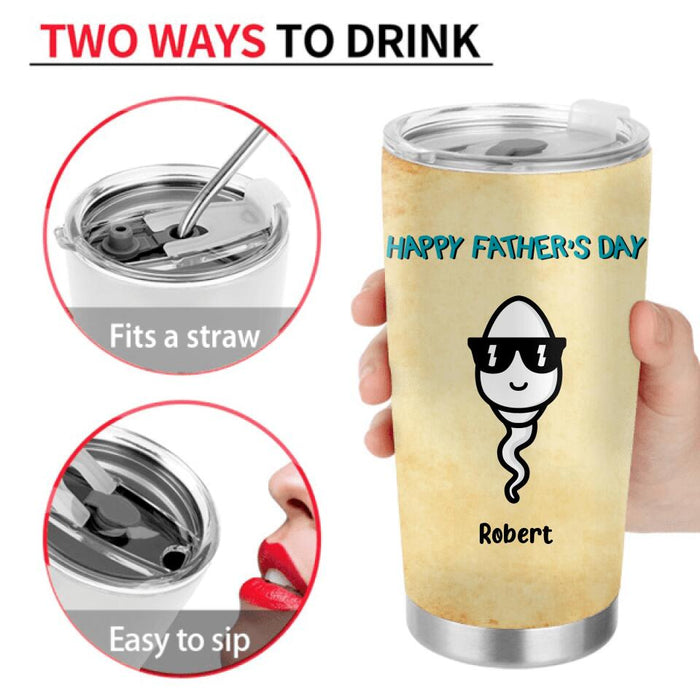 Personalized Happy Father's Day Tumbler - Up to 7 Kids - Father's Day Gift Idea