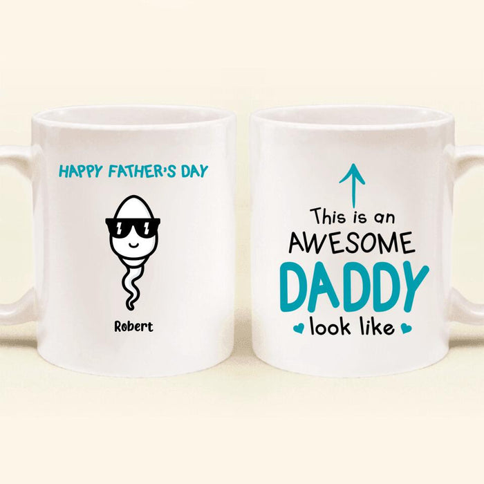Personalized Happy Father's Day Coffee Mug - Up to 7 Kids - Father's Day Gift Idea