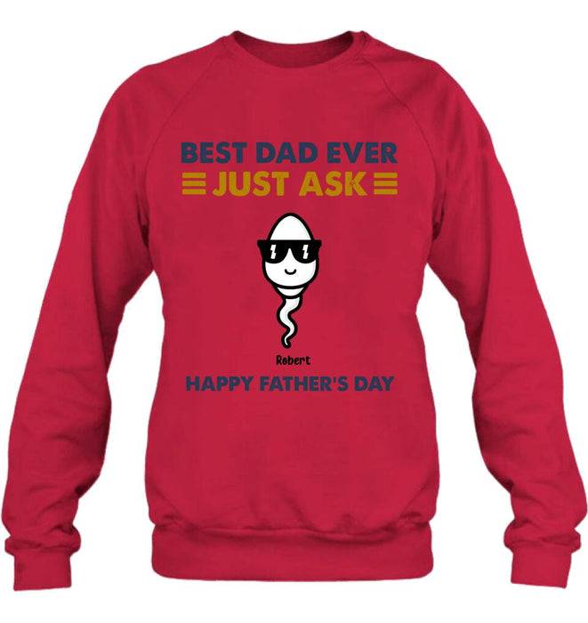 Personalized Father's Day Shirt/Pullover Hoodie - Up to 7 Kids - Father's Day Gift Idea - Best Father Ever