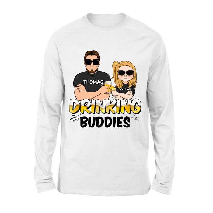 Personalized Drinking Buddies Shirt/Sleeve/Hoodie/Sweatshirt - Father's Day Gift Idea