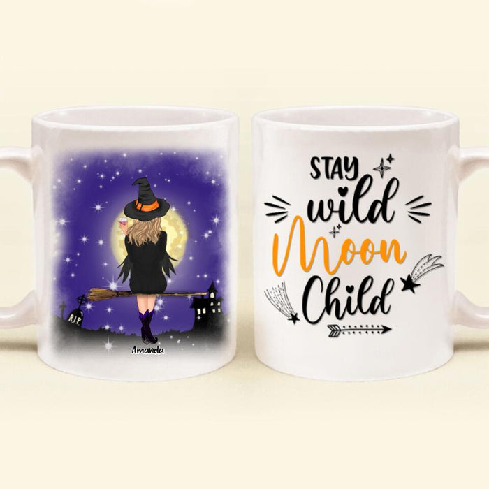 Personalized Witchy Coffee Mug - Up to 4 Witches - Stay Wild Moon Child - OCEL9Z