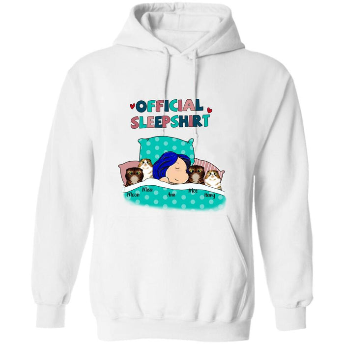 Personalized Cat Shirt - Up to 4 Cats - Cat Official Sleepshirt
