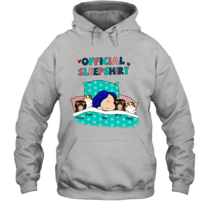 Personalized Cat Shirt - Up to 4 Cats - Cat Official Sleepshirt
