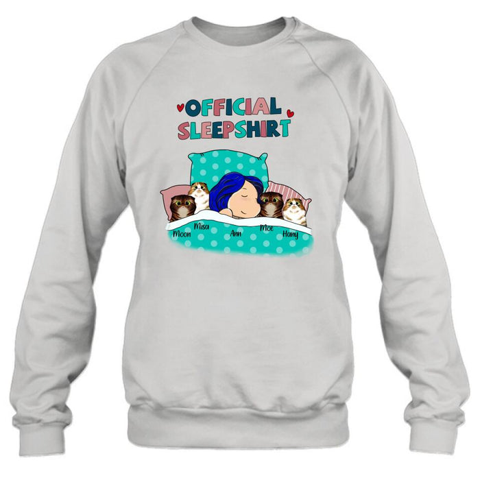 Personalized Cat Shirt - Up to 4 Cats - Cat Official Sleepshirt