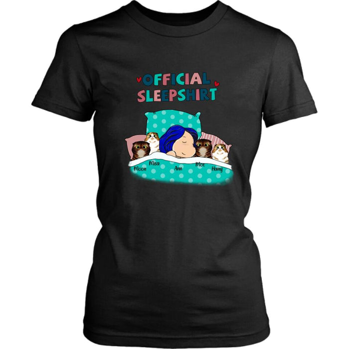 Personalized Cat Shirt - Up to 4 Cats - Cat Official Sleepshirt