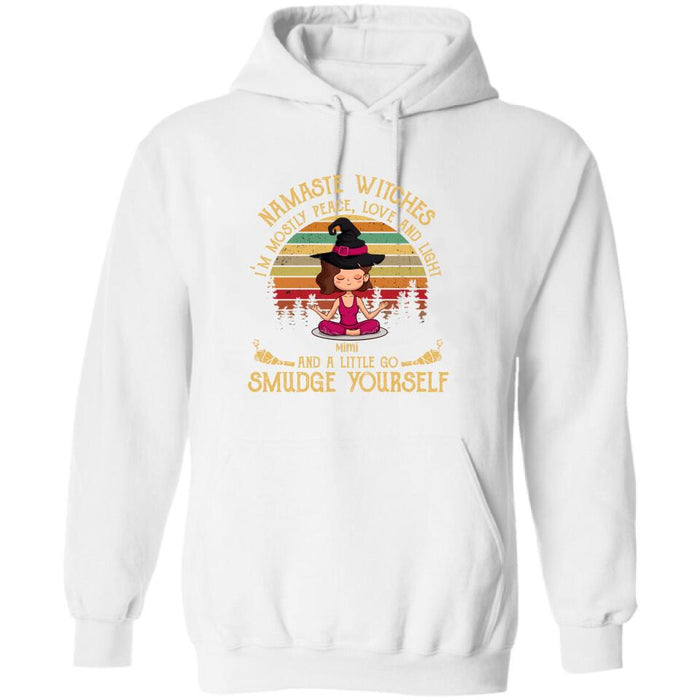 Personalized Yoga T-shirt - Gift For Yoga Lovers, Halloween - Namaste Witches