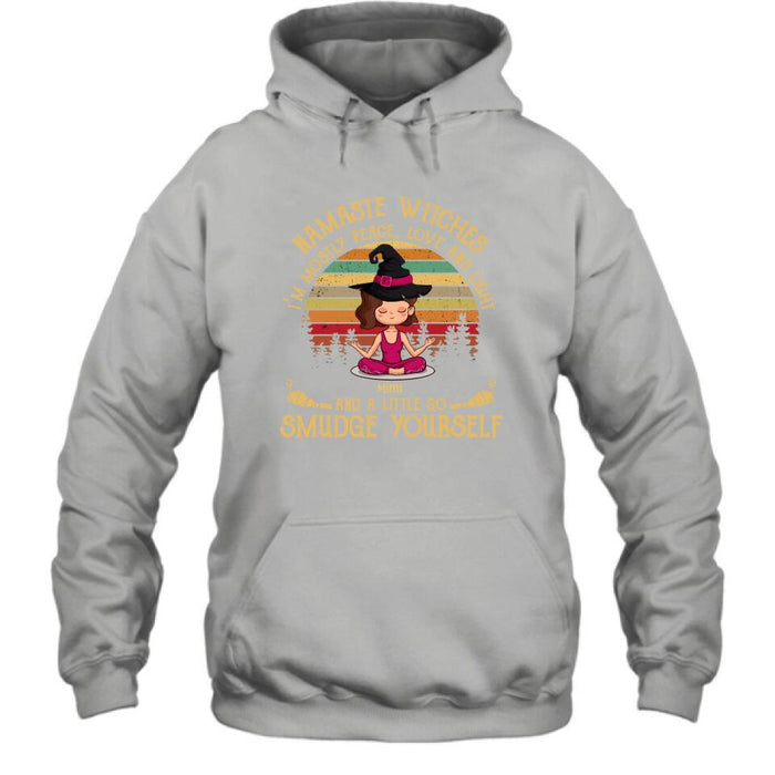 Personalized Yoga T-shirt - Gift For Yoga Lovers, Halloween - Namaste Witches