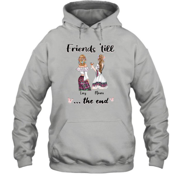 Personalized Bohemian Friends T-shirt/Hoodie - Best Idea for Friends - Friends 'till the end