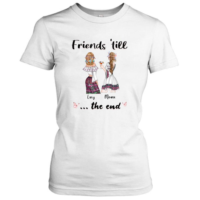 Personalized Bohemian Friends T-shirt/Hoodie - Best Idea for Friends - Friends 'till the end