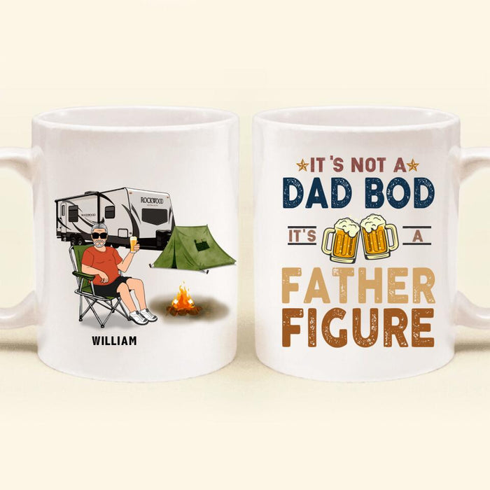Personalized Camping Dad Drunk Coffee Mug - Gift Idea For Father's Day - It's Not A Dad Bod It's A Father Figure