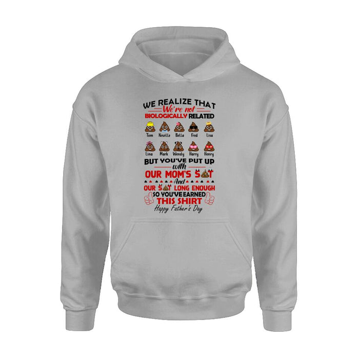 Personalized Step Dad Shirt - Up to 10 Kids - Gift Idea For Father's Day - Happy Father's Day
