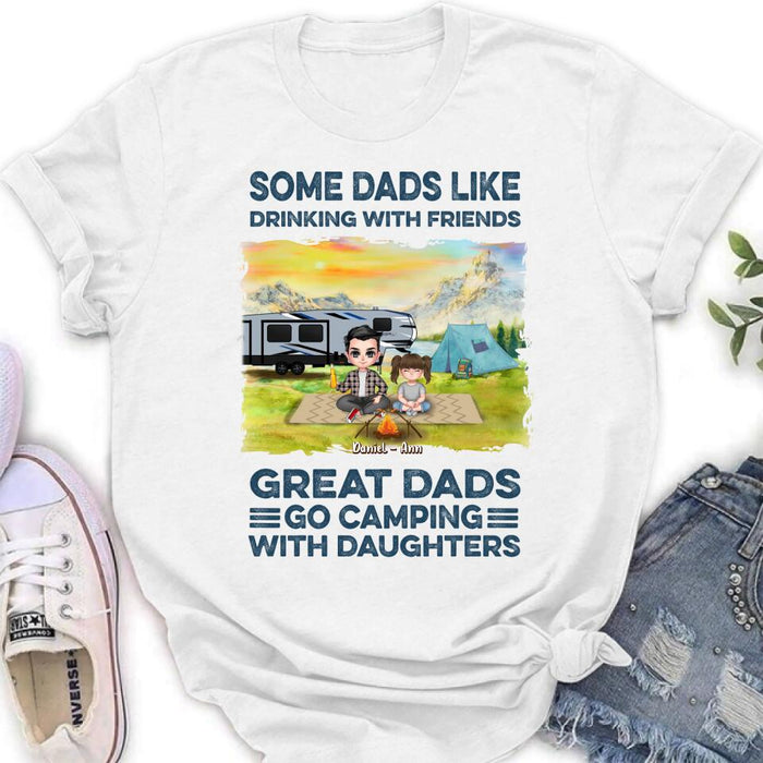 Personalized Father Daughter Camping Shirt/ Pullover Hoodie - Father's Day Gift Idea For Father/ Camping Lover - My Favorite Camping Buddies Call Me Dad