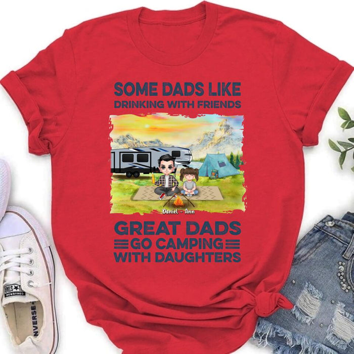 Personalized Father Daughter Camping Shirt/ Pullover Hoodie - Father's Day Gift Idea For Father/ Camping Lover - My Favorite Camping Buddies Call Me Dad