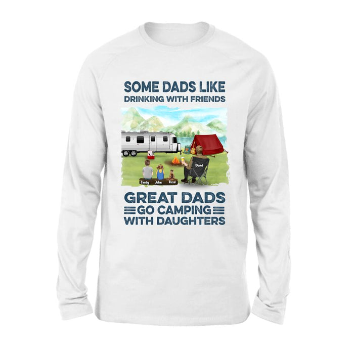 Personalized Father Daughter Camping Shirt/ Pullover Hoodie - Father's Day Gift Idea For Father/ Camping Lover - My Favorite Camping Buddies Call Me Dad