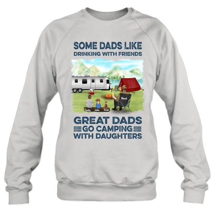 Personalized Father Daughter Camping Shirt/ Pullover Hoodie - Father's Day Gift Idea For Father/ Camping Lover - My Favorite Camping Buddies Call Me Dad