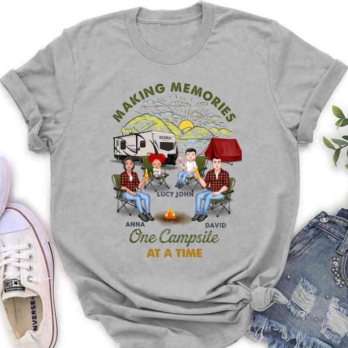 Personalized Camping Shirt/Hoodie - Gift Idea For Couple/Family/Camping Lovers - Making Memories One Campsite At A Time