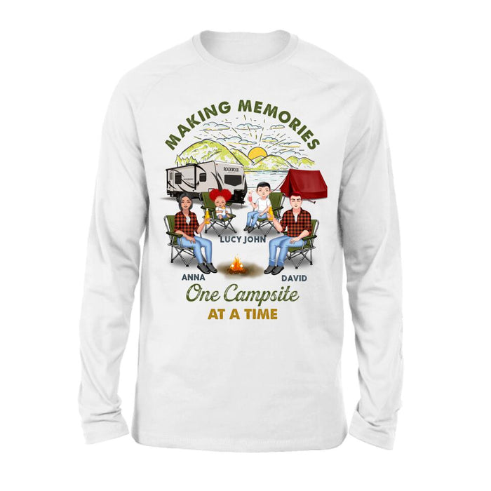 Personalized Camping Shirt/Hoodie - Gift Idea For Couple/Family/Camping Lovers - Making Memories One Campsite At A Time