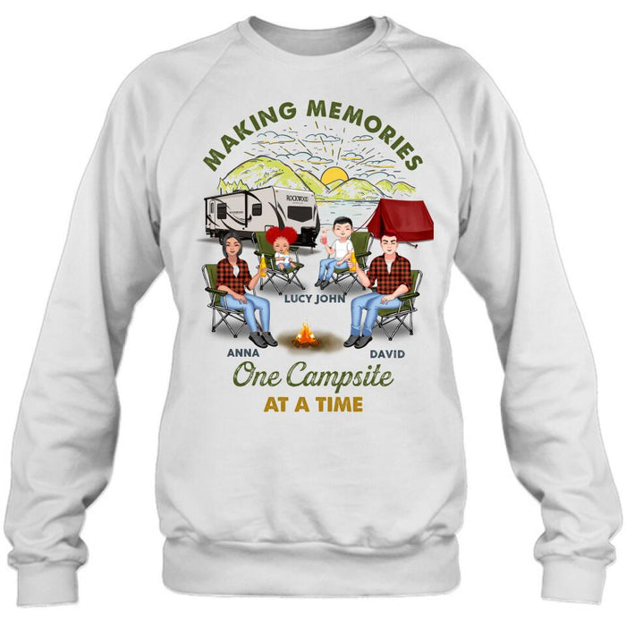 Personalized Camping Shirt/Hoodie - Gift Idea For Couple/Family/Camping Lovers - Making Memories One Campsite At A Time