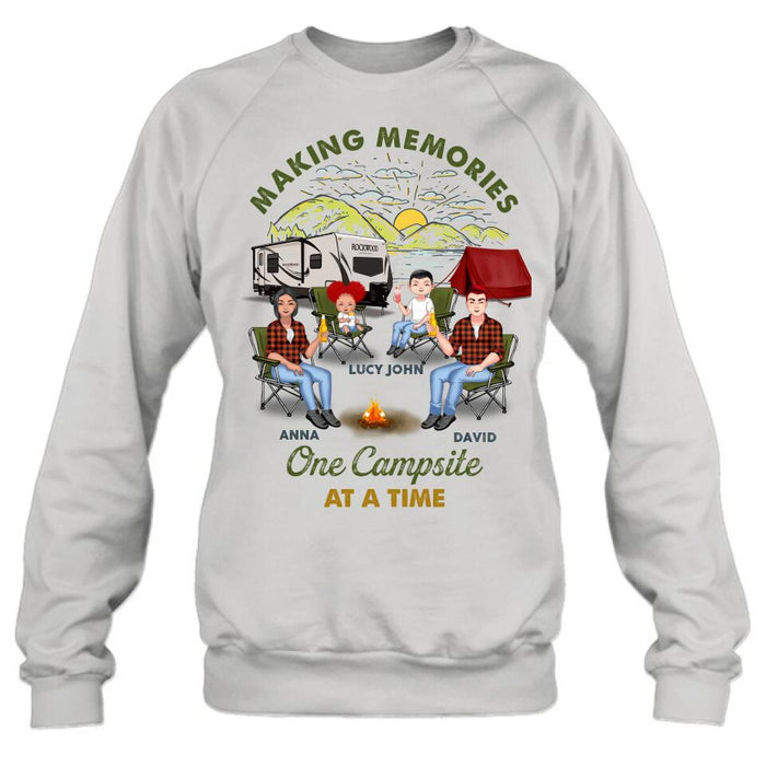Personalized Camping Shirt/Hoodie - Gift Idea For Couple/Family/Camping Lovers - Making Memories One Campsite At A Time