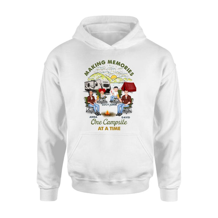 Personalized Camping Shirt/Hoodie - Gift Idea For Couple/Family/Camping Lovers - Making Memories One Campsite At A Time