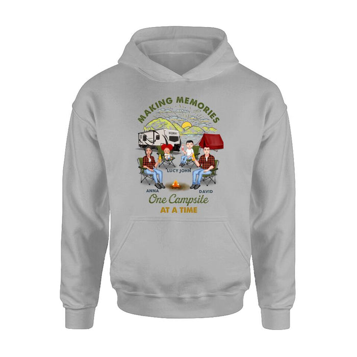 Personalized Camping Shirt/Hoodie - Gift Idea For Couple/Family/Camping Lovers - Making Memories One Campsite At A Time