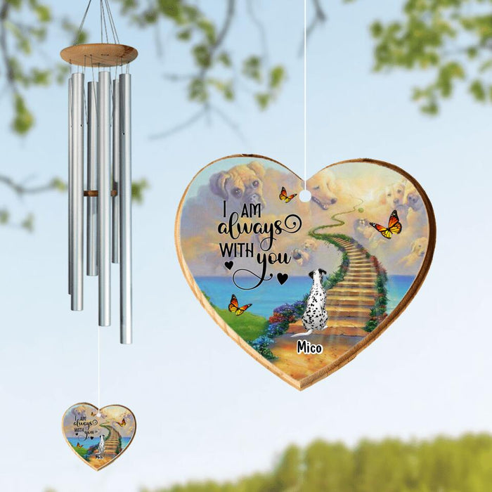 Personalized Dog Heart/Circle Wind Chime - Gift Idea For Dog Owner/Dog Lover - I Am Always With You