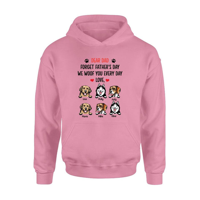 Personalized Front Pet Shirt/Hoodie - Gift Idea For Father's Day - We Woof You Everyday
