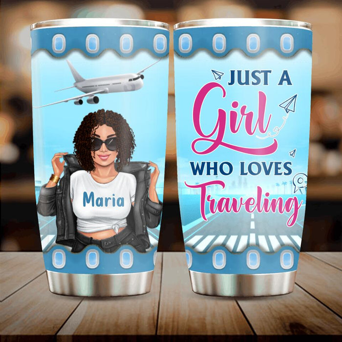 Personalized Catch Flights Not Feelings Tumbler - Gift Idea For Bestie/Traveling Lover