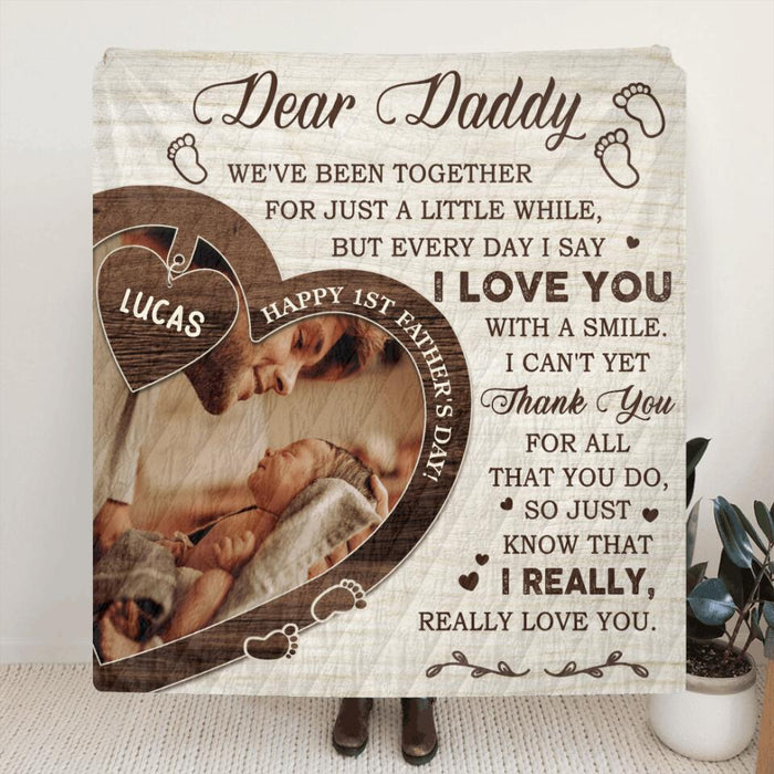 Personalized Father Blanket - Gift Idea For Father's Day - Dear Daddy