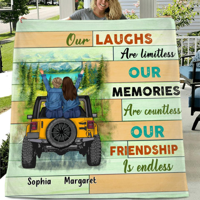 Personalized Off-road Girl Blanket - Gift Idea For Best Friends - Our Friendship Is Endless