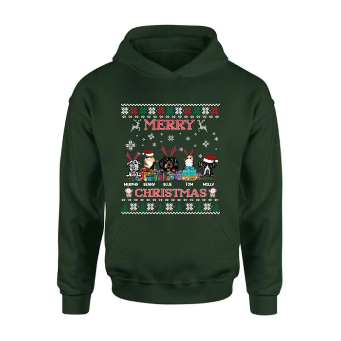 Personalized Pet Sweatshirt - Up to 5 Pets - Best Gift For Pet Lover - Merry Christmas