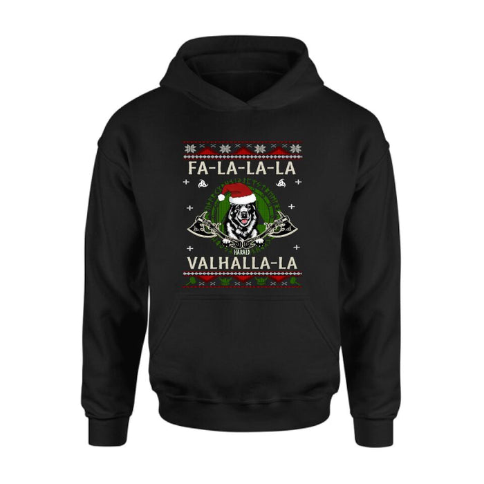 Personalized Viking Xmas Dog Ugly Sweatshirt/Hoodie - Up to 4 Dogs - Best Gift For Dog Lover