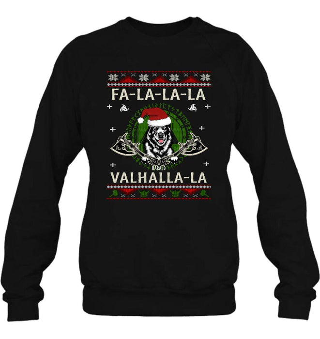 Personalized Viking Xmas Dog Ugly Sweatshirt/Hoodie - Up to 4 Dogs - Best Gift For Dog Lover