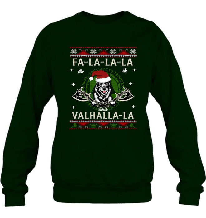 Personalized Viking Xmas Dog Ugly Sweatshirt/Hoodie - Up to 4 Dogs - Best Gift For Dog Lover