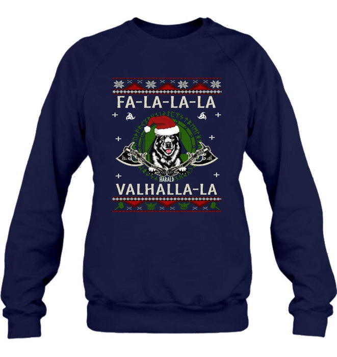 Personalized Viking Xmas Dog Ugly Sweatshirt/Hoodie - Up to 4 Dogs - Best Gift For Dog Lover