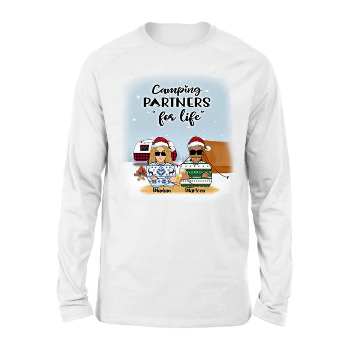 Personalized Camping Front View Sweater/T-shirt - Gift For Camping Lovers - Camping Partners For Life