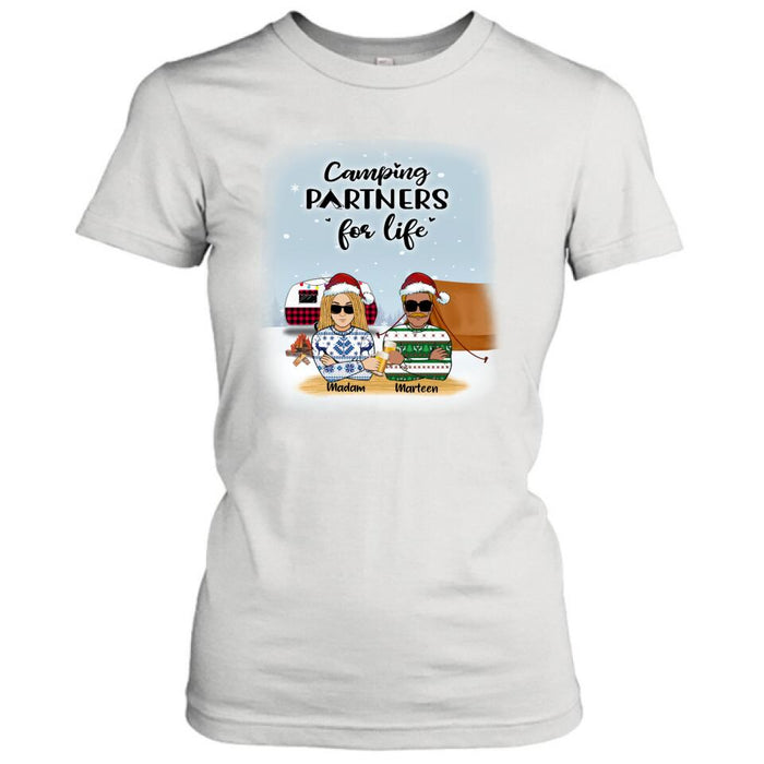 Personalized Camping Front View Sweater/T-shirt - Gift For Camping Lovers - Camping Partners For Life