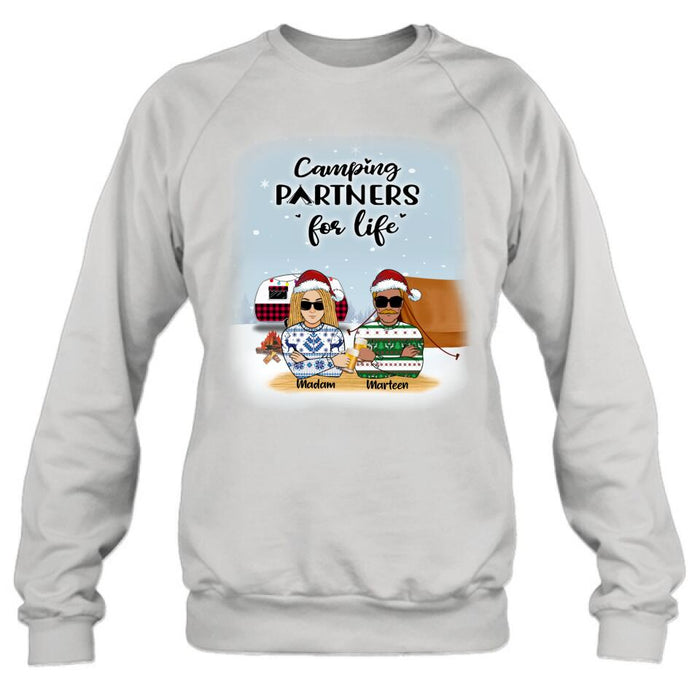 Personalized Camping Front View Sweater/T-shirt - Gift For Camping Lovers - Camping Partners For Life